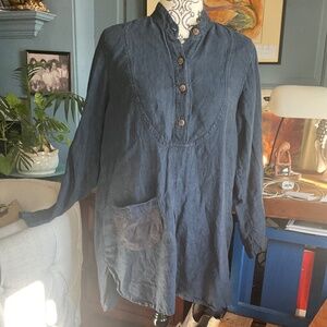 South Street Linen Lagenlook tunic Made in USA